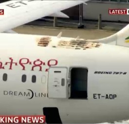 Dreamliner von Ethiopian: Massive Brandschäden.