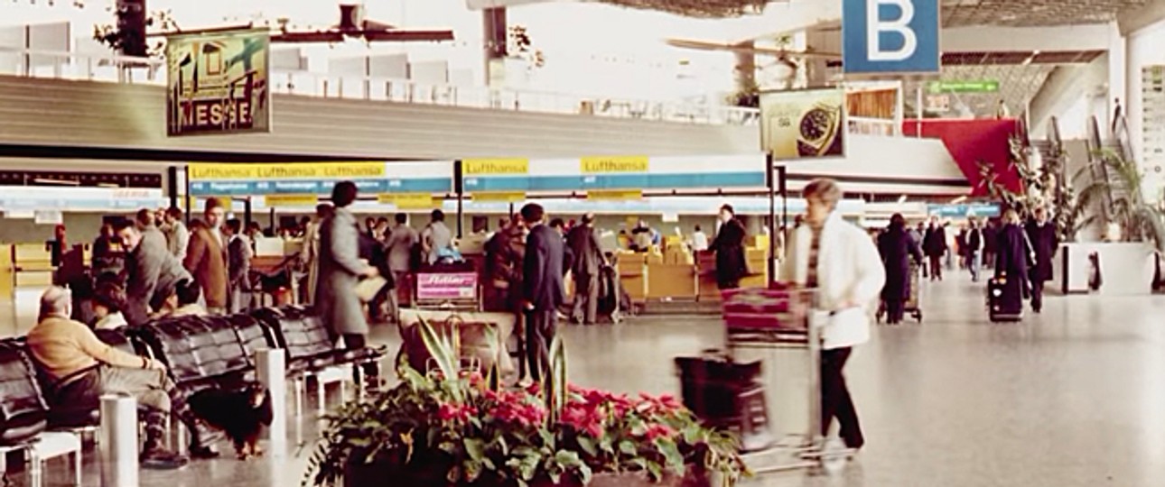 Ein Blick in die Empfangshalle von Terminal 1 im Jahre 1972.