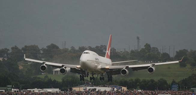 Boeing 747 von Qantas: In Auckland ist nicht genügend Treibstoff vorhanden.
