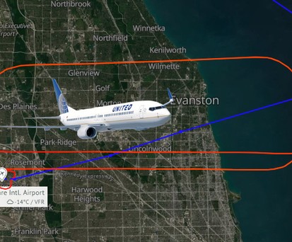 Boeing 737 von United und das Ende des Flugverlaufs von Flug UA1857 am 12. Dezember 2024: Am Ende auf anderer Piste gelandet.