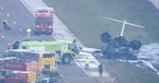 Bilder von Hop-A-Jet Flug 823 nach dem Absturz: Die Flugbegleiterin rettete mit ihrem Einsatz Leben.