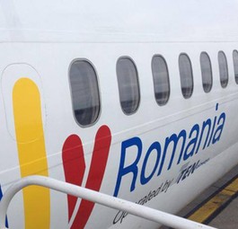 Flugzeug von Fly Romania: Es fliegt künftig nicht mehr.