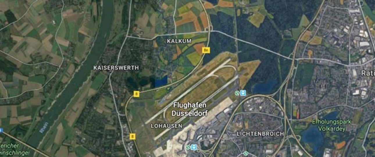 Flughafen Düsseldorf: Gefährliches Treffen in Anflugschneise.