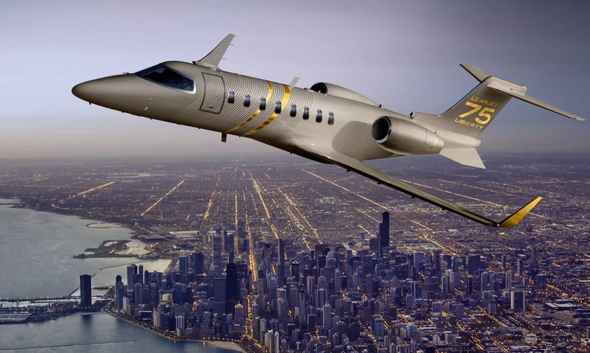 Visualisierung des Learjet 75 Liberty: Fliegt nun etwas weiter.