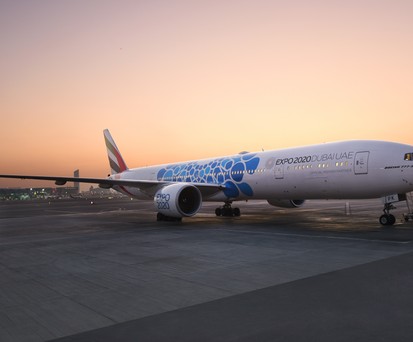 Boeing 777 von Emirates: Solch ein Jet sorgte für den Schaden.