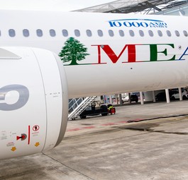 Airbus A321 Neo von MEA (hier bei der Auslieferung 2020): Derzeit am Boden.