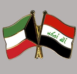 Flaggen von Kuwait und Irak: Lange Feindschaft beendet.