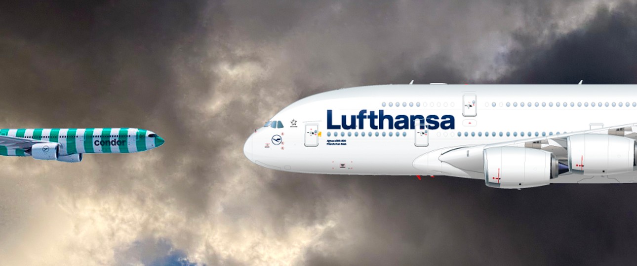 Flugzeuge von Condor und Lufthansa (Montage): Zwist zwischen den Airlines.