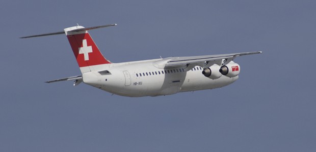 Avro RJ100 von Swiss: Schwerer Zwischenfall.