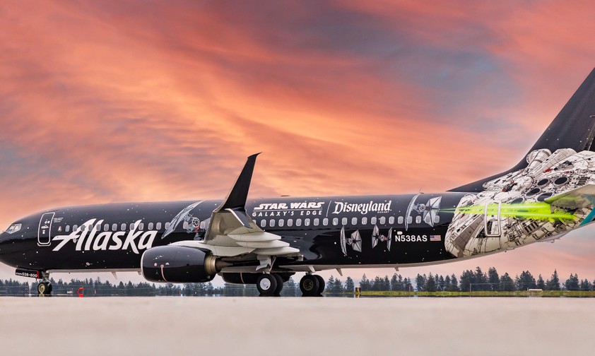 Der neue Star-Wars-Flieger von Alaska Airlines.