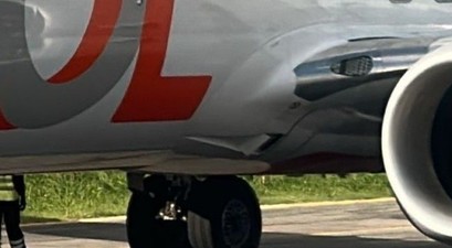 Boeing 737 Max von Gol: Die Maschine bleib im Asphalt stecken.