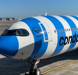 D-ANRB, hier noch intakt: Der Airbus A330 Neo muss repariert werden.