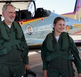 König Felipe VI. und Prinzessin Leonor: Flogen gemeinsam.