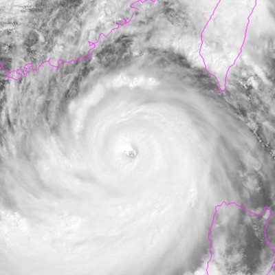 Satellitenbild des Super-Taifuns Ragasa: Er rast auf Hongkong zu.
