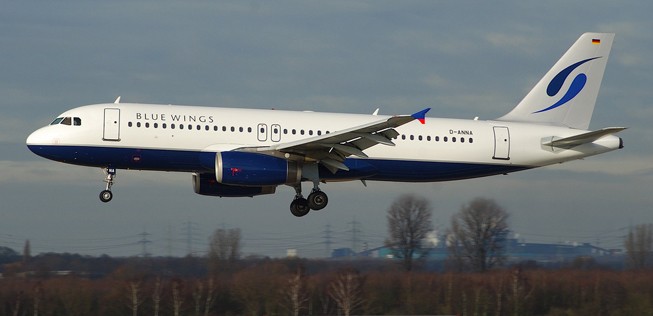 Blue Wings hatte ihren Sitz in Bocholt und ihre Basis am Flughafen Düsseldorf. Seit dem Start im Jahr 2002 arbeitete die Airline mit dem türkischen Reiseveranstalter Öger Tours zusammen. Im Februar 2010 meldete sie Insolvenz an. Vorläufiger Insolvenzverwalter war Frank Kebekus, heute bei der Air-Berlin-Insolvenz als Generalbevollmächtigter eingesetzt.