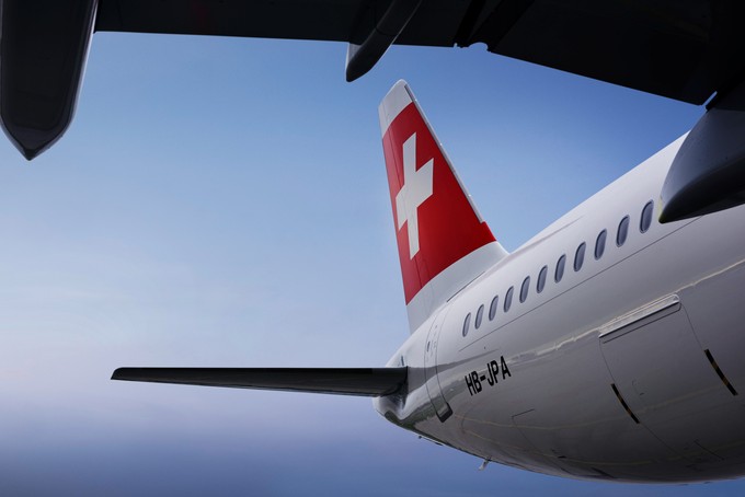 Airbus A321 Neo von Swiss: Auch hier gibt es den Streifen, aber dezenter.