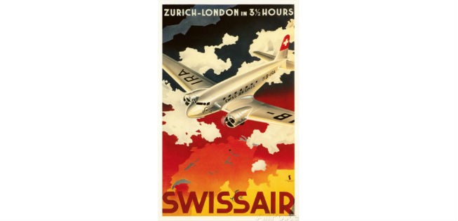 Heute braucht man nicht mehr ganz so lange von der Schweiz über den Kanal nach London. Bei der Swissair rühmte man sich aber schon damals mit Pünktlichkeit und der kurzen Verweildauer im Flugzeug.