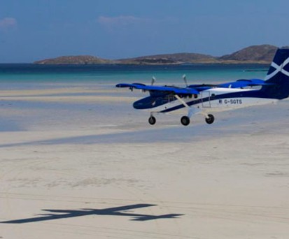 Der Stand ist am Barra Airport die Piste.
