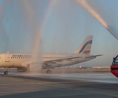 Airbus A319 von Air Moldova: Darf nicht nach Moskau.