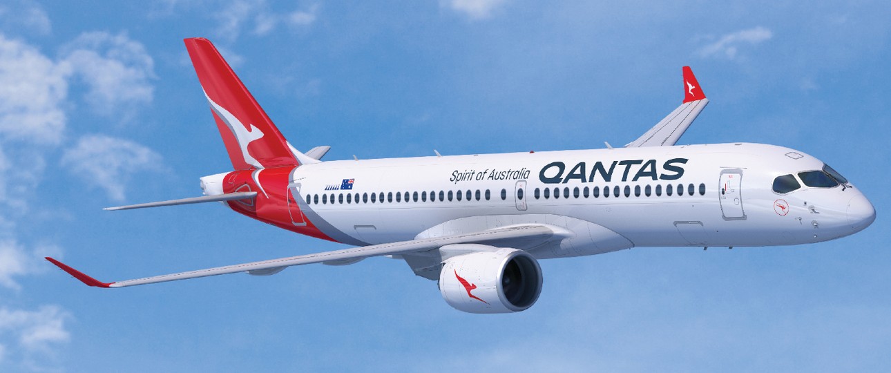 Airbus A220 in den Farben von Qantas: Die Europäer haben sich durchgesetzt.