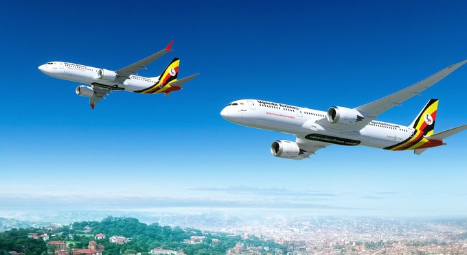 Uganda Airlines wird erstmals Boeing-Kundin. Die Fluggesellschaft bestellt vier 737 Max 8 und vier 787-9 Dreamliner für den Ausbau ihrer Flotte.