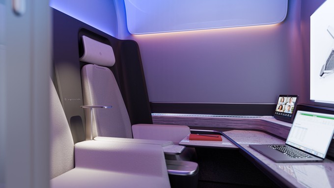 So sollen die Konferenzräume in dem Flugzeug aussehen.