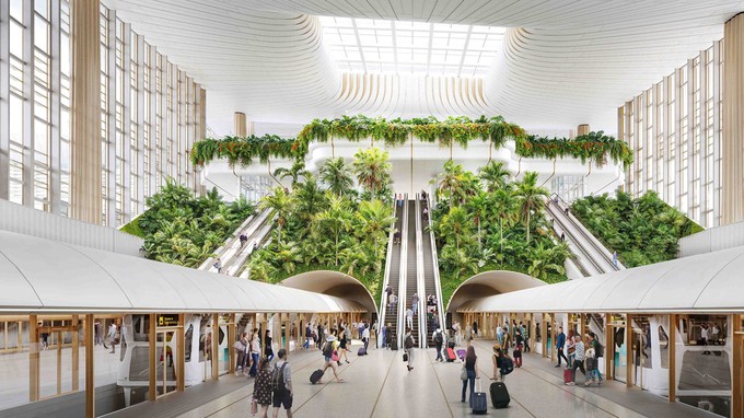 Alle Gebäude von Terminal 5 werden über das automatisierte Personenbeförderungssystem verbunden.