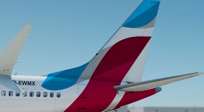 Boeing 737 Max in Eurowings-Farben (Montage): Bald Realität?