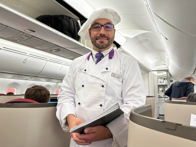 Auch in den Boeing 787 mit an Bord sind die Flying Chefs, die Köche.