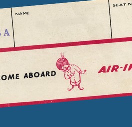 Alte Bordkarte von Air India: Bei der Umschulung wurde geschummelt.