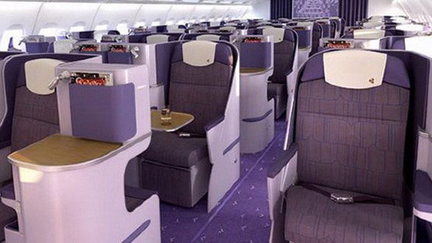 Die Royal Silk Class ist die Business Class bei Thai. Hier wird es 60 Plätze geben. Sie lassen sich allesamt in Flachbetten verwandeln.