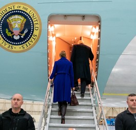 Donald und Melania Trump im Irak: Ein Fotograf entdeckte die Reise.