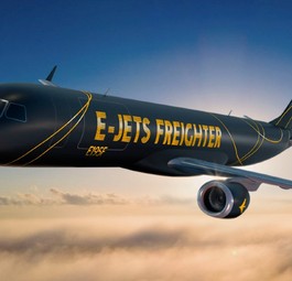 Eine Embraer E195 umgebaut um Frachtflugzeug: Soll so aussehen.