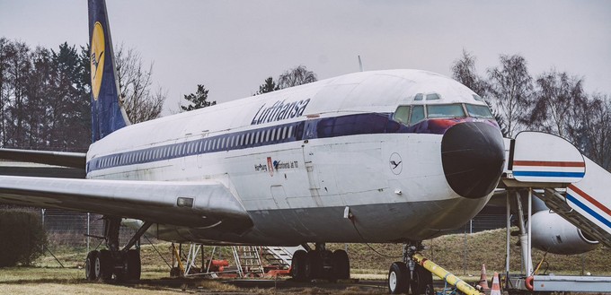 Die Boeing 707 des Flughafens Hamburg. Die D-ABOD flog 15 Jahre lang bei Lufthansa.