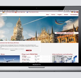 Webseite von Germany Airlines: Auf den ersten Blick sieht alles seriös aus.
