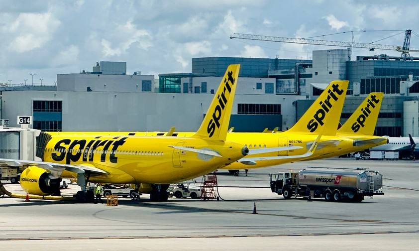 Flugzeuge von Spirit Airlines in Miami: Heben nicht mehr ab.