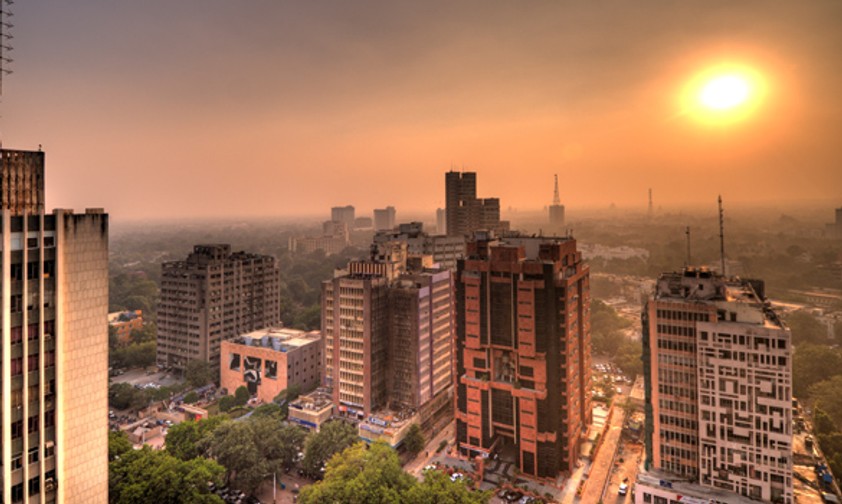 Rang 10: Delhi - Mumbai. Blick auf Delhi.