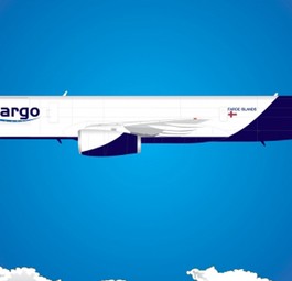 Boeing 757 in den Farben von Farcargo: Lachs für Israel und die USA.