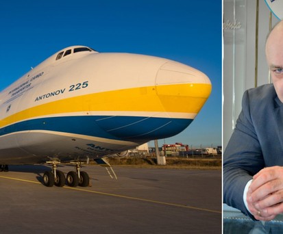 An-225 and Antonov's president Oleksandr Donets.