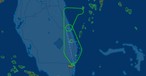 Die Route von Allegiant-Flug G4485: Der Airbus A320 flog erst nach Norden und drehte anschließend Richtung Osten - dann kam es zu der kritischen Situation.