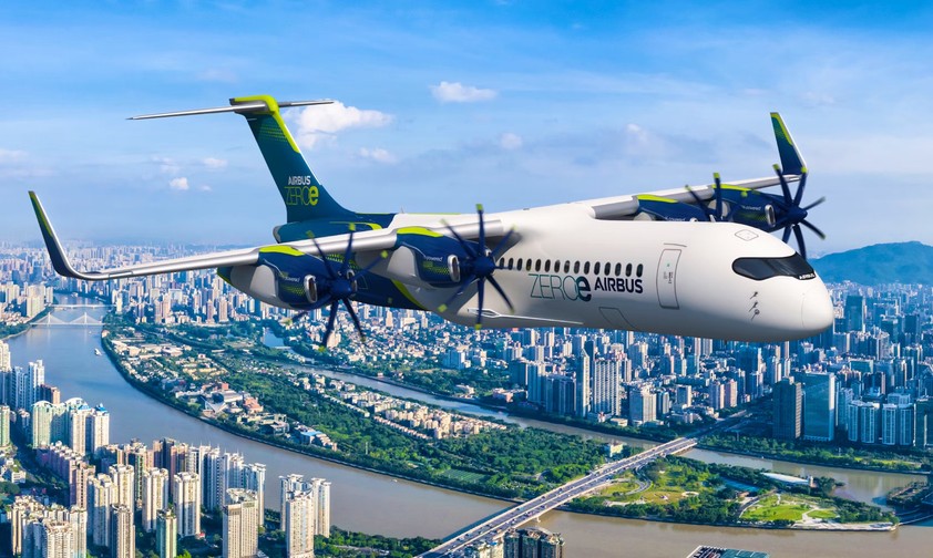 Airbus Wasserstoffprojekt Zero E: Jetzt mit vier Triebwerken.
