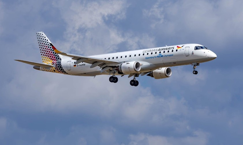 Embraer E190 von German Airways: Der Geschäftsführer Technik blieb nur kurz.