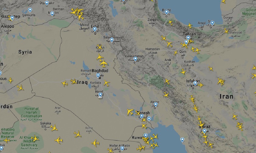 Iran und Irak: Etliche Airline meiden den Luftraum.
