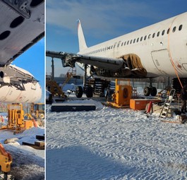 Der Airbus A320 ist hier noch mit Fahrwerken zu sehen, doch ...