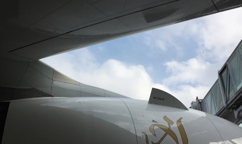 Airbus A380 von Emirates: Bald Dauergast in Nizza.