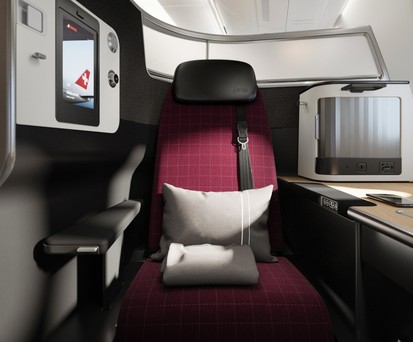 Business Class-Suite im Airbus A350 von Swiss: Happige Preise.