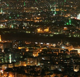 Nacht über Damaskus: Die Stadt wird von Air France vorerst gemieden.