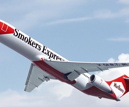 Eine DC-9 in Marlboro-Lackierung: So hätte die Raucher-Airline aussehen können.