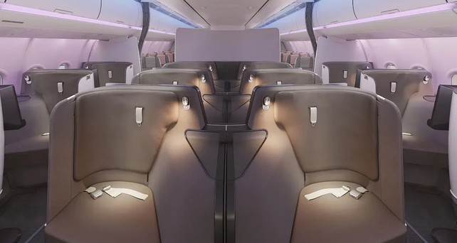 Die neue Business Class von Trinity Airways: Die Airline baut 12 Sitze in ihre beste Reiseklasse.
