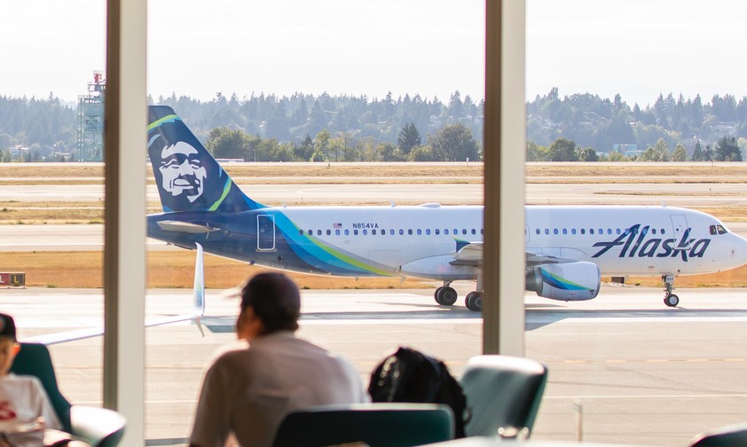 Flugzeug von Alaska Airlines: Nichts hob mehr ab.